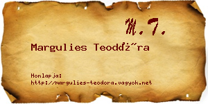Margulies Teodóra névjegykártya